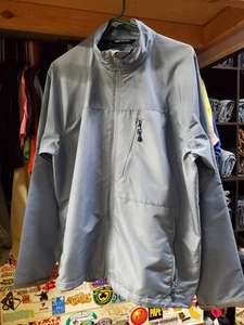 Helly Hansen Light Slate Blue Windbreaker Jacket Size Large Zip Mid Y2K - Bild 1 von 10