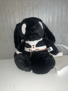 Mochila Bunny Peluche Ojo Círculo Grande Negra, Nueva - Imagen 1 de 9