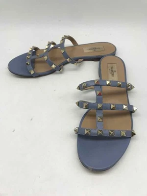 Valentino Blue Size 38 Studded Slide Sandals - Image 1 of 4