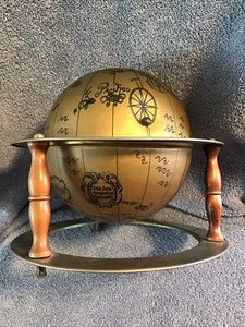 Vtg Globe Desk Globe Musical In Stand MCM Ice Bucket ? Flip Top Lid Estate Find - Picture 1 of 15