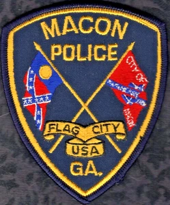 Macon Georgia Police Shoulder Patch - " Flag City USA " - Picture 1 of 2