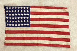 1OO% ORIGINAL WW2 UNITED STATES 48 STAR BATTLE FLAG 11”X 7” Cotton - Picture 1 of 3