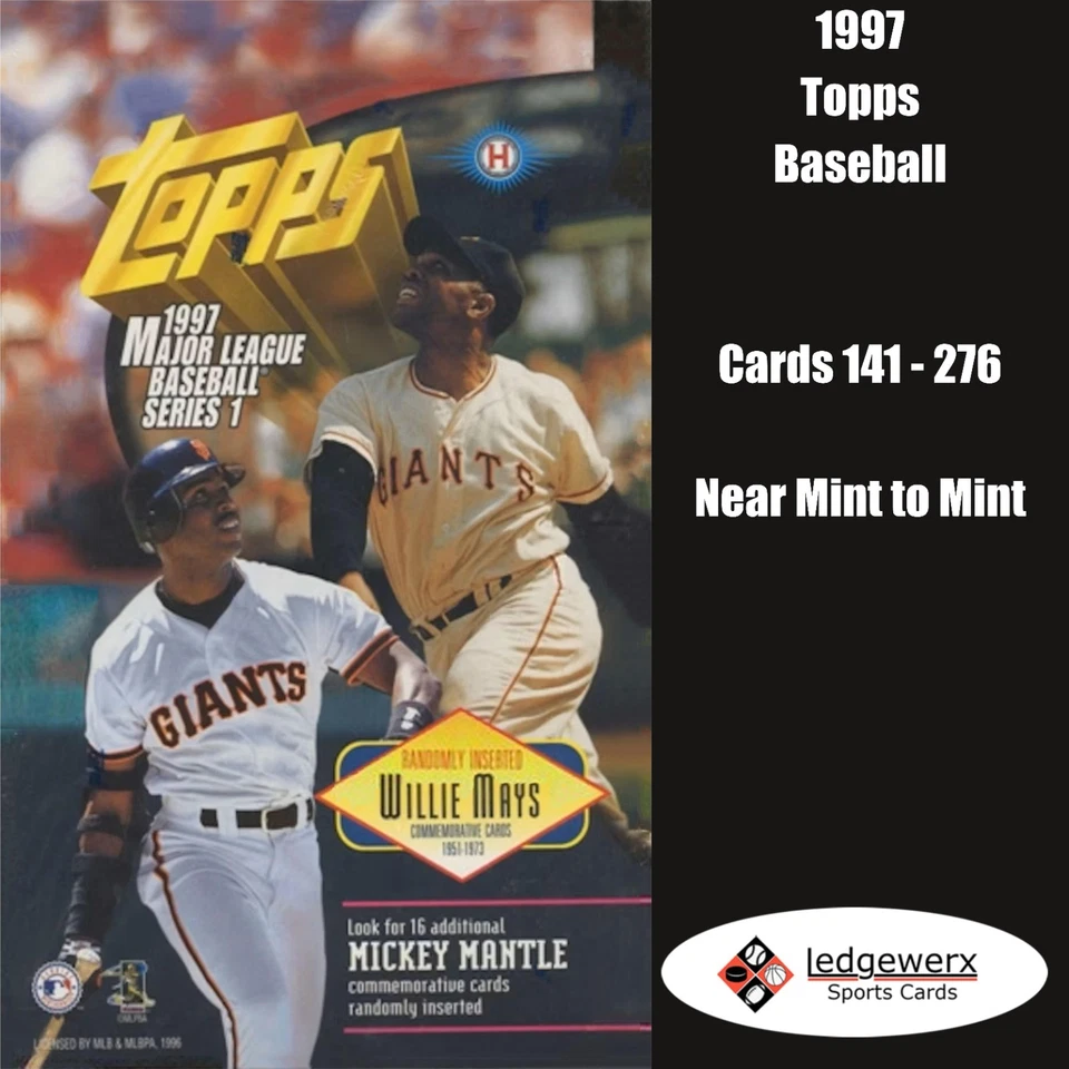 1997 Topps Baseball Series 1 - Complete Your Set, Cards 141-276 NM to Mint - Image 1 of 1
