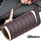 Car Interior Moulding Trim Self-adhesive Dashboard Leather Decorative Line Red