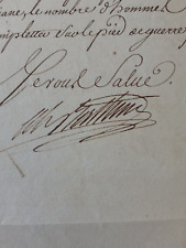 lettre consulat signature général Berthier futur maréchal empire napoléon