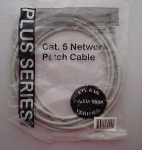 Cat5e Patch Cord 10 Feet Lan Ethernet Cable Network Internet RJ45 - Picture 1 of 6