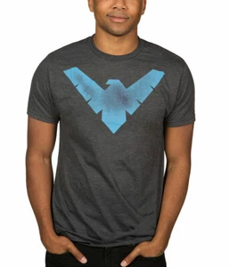 DC Comics Nightwing Distressed Logo T-Shirt - Picture 1 of 1