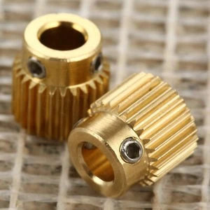 2Pcs Brass Drive Gear Filament Pulley 1.75MM 3D Printer Accessories 26T 5mm Bore - Picture 1 of 10