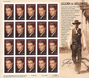 1 SHEET #4421 .44 GARY COOPER. BIN $13.99. - Picture 1 of 1