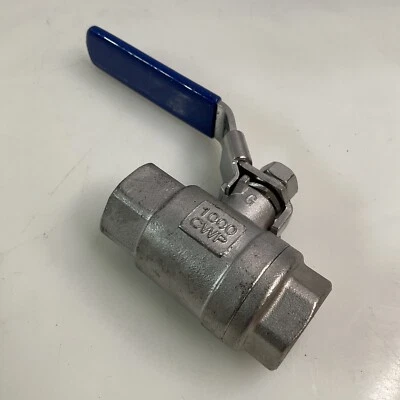 1/2” Ball Valve Full Port 316 Stainless Steel 2PC Design 1000psi 06Q201N04012 - Image 1 of 4