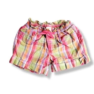 Gymboree 4 Pretty Posies Plaid Elastic Waistband Shorts - Picture 1 of 1