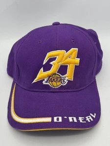 Los Angeles Lakers O’Neal Hat #34 Drew Pearson Marketing Purple Hook&loop NWT - Picture 1 of 4