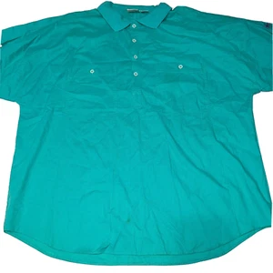 Vintage Hobie Polo Shirt Mens 1X XL Short Sleeve Summer Surf Beach Double Pocket - Picture 1 of 10