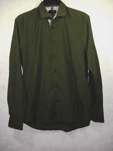 Eight X Premium Shirt Men L Classic Fit Green Geometric Long Sleeve Button Up - Picture 1 of 13
