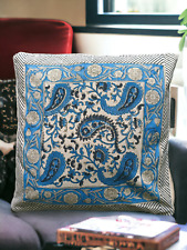 Two Piece Cushion cover Indian Hand Block Print cotton Cushion case Pillow cover