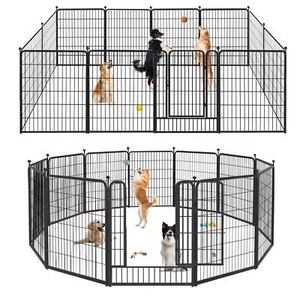 SQIREP 40"H Dog Playpen Outdoor Metal Puppy Playpen Exercise Dog Pen Pet Fence - Picture 1 of 55