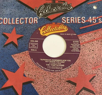 Temptations 45 Superstar / Hum Along and Dance NEW reissue unplayed - Image 1 of 3