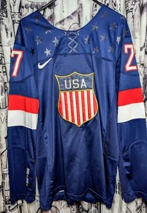 Nike Ryan McDonagh #27 USA Olympics Jersey Blue Hockey Jersey 1960 1980 Team M - Picture 1 of 8