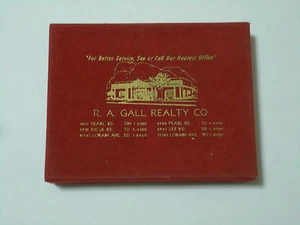 Juego de cartas de juego R. A. Gall bienes raíces Cleveland OH bienes raíces publicidad vintage - Imagen 1 de 2