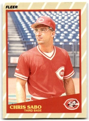 1989 FLEER SUPERSTARS CHRIS SABO CINCINNATI REDS #35 - Image 1 of 2