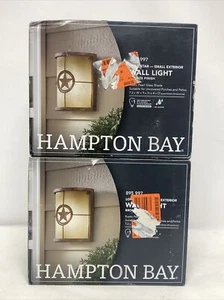 Lot Of (2) Hampton Bay Lone Star 9” Desert Sands Outdoor Wall Lantern Sconce - Picture 1 of 4