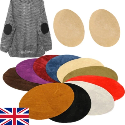 2X Stylish Flocking Elbow Knee Patches for Clothing Repair Quality Material UK - Image 1 of 4
