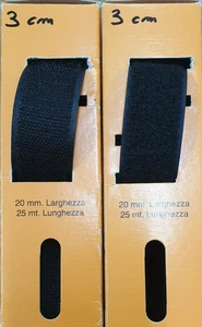 1/3/5/10 metri NASTRO A STRAPPO velcro da cucire da 3 cm COMPLETO Hook+Loop - Foto 1 di 1