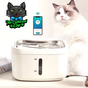 Dispensador de agua automático controlado por aplicación fuente para mascotas WiFi inteligente de 2,5 L con sensores - Imagen 1 de 10