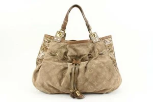 Louis Vuitton Brown Suede x Patent Irene Coco Hobo Bag 67lk322s - Picture 1 of 12