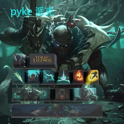 League of Legends Pyke Keycaps | OEM Profile | Gaming | Anime | Custom - Image 1 of 4