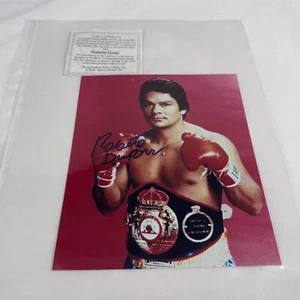 Boxen Autogramm Roberto Duran signed 10x8 Foto COA - Bild 1 von 3