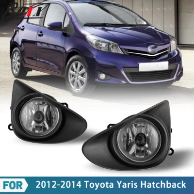 Par de luces antiniebla transparentes para parachoques Toyota Yaris Hatchback 2012-2014 Foto 1 de 4