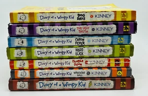 Lot Of 7 Diary of a Wimpy Kid Books 4 5 6 8 11 14 Gregg H Journal Autographed - Picture 1 of 9