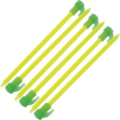 Barraca fluorescente Highlander 8" pinos brilham no escuro pacote com 6 varas de arco de acampamento - Imagem 1 de 2