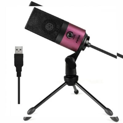 Fifine USB Podcast Condenser Microphone Recording On Laptop, No Need Rose red  - Image 1 of 4