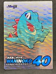 Tarjeta Pokémon Totodile Get Card lámina de plata Meiji 2001 japonesa de colección casi nueva - Imagen 1 de 11