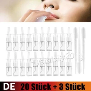 20 Stk. 10ML Nasenspray Flasche Leer, Nachfüllbare Zerstäuber Mit 3 Tropfer - Bild 1 von 7