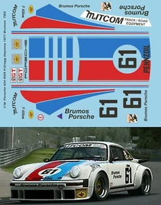 1/10 Decals für Porsche 934 RSR P.Gregg Daytona 1977 Brumos TBD469 - Bild 1 von 1