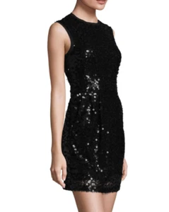 Nanette Lepore Size 0 Formal Sheath Dress Black Sequin Orig $598 NWT - Picture 1 of 12