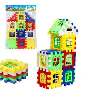 24pcs Toys for Children Plastic Colorful Gear Blocks Baby House Building Blocks - Picture 1 of 5