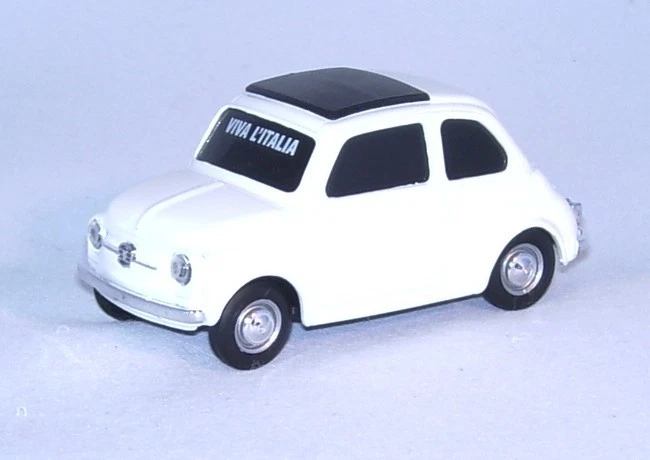 Fiat 500 Blanc italien 1/43 Brumm - Photo 1/1