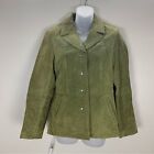 Wilson’s Leather Green Button Front Jacket Coat size small vintage