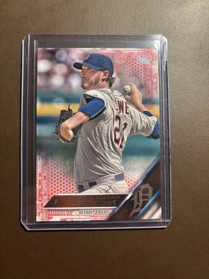 MARK LOWE 2016 Topps PINK ~ #'d /50 ~ Detroit TIGERS - Image 1 of 2