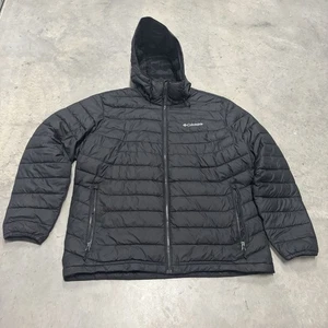 Columbia Powder Lite Men’s Jacket Omni Heat Puffer Black Sz XL Full Zip Outdoor - Picture 1 of 12