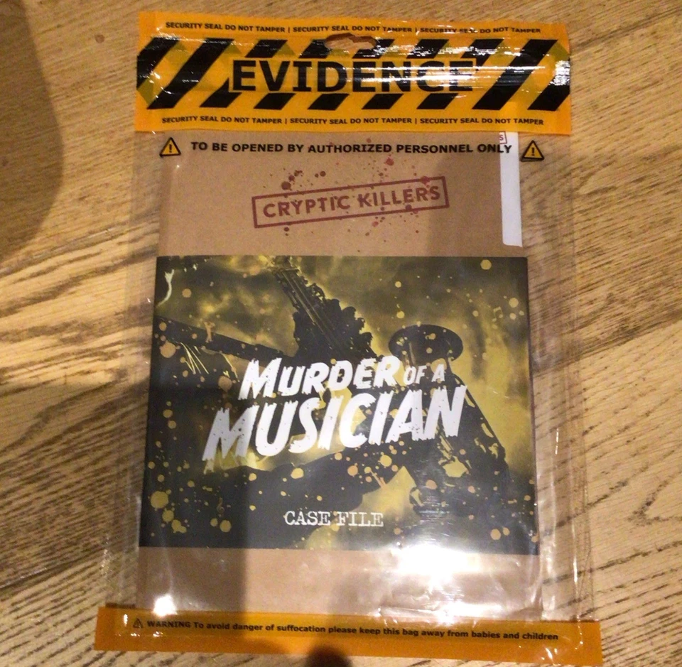 Cryptic Killers Unsolved mystery game - Murder of a Musician - Image 1 of 1