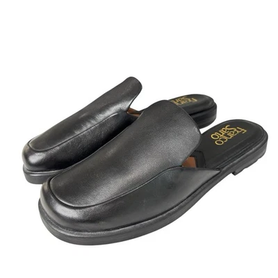 FRANCO SARTO Bocca Slide Mules Womens Shoe Size 6 Black Leather Classic Preppy - image 1 of 4