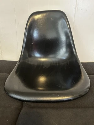 Vtg Herman Miller Eames Classic Stacking Fiberglass Chair Black Seat Only No HW - Image 1 of 4