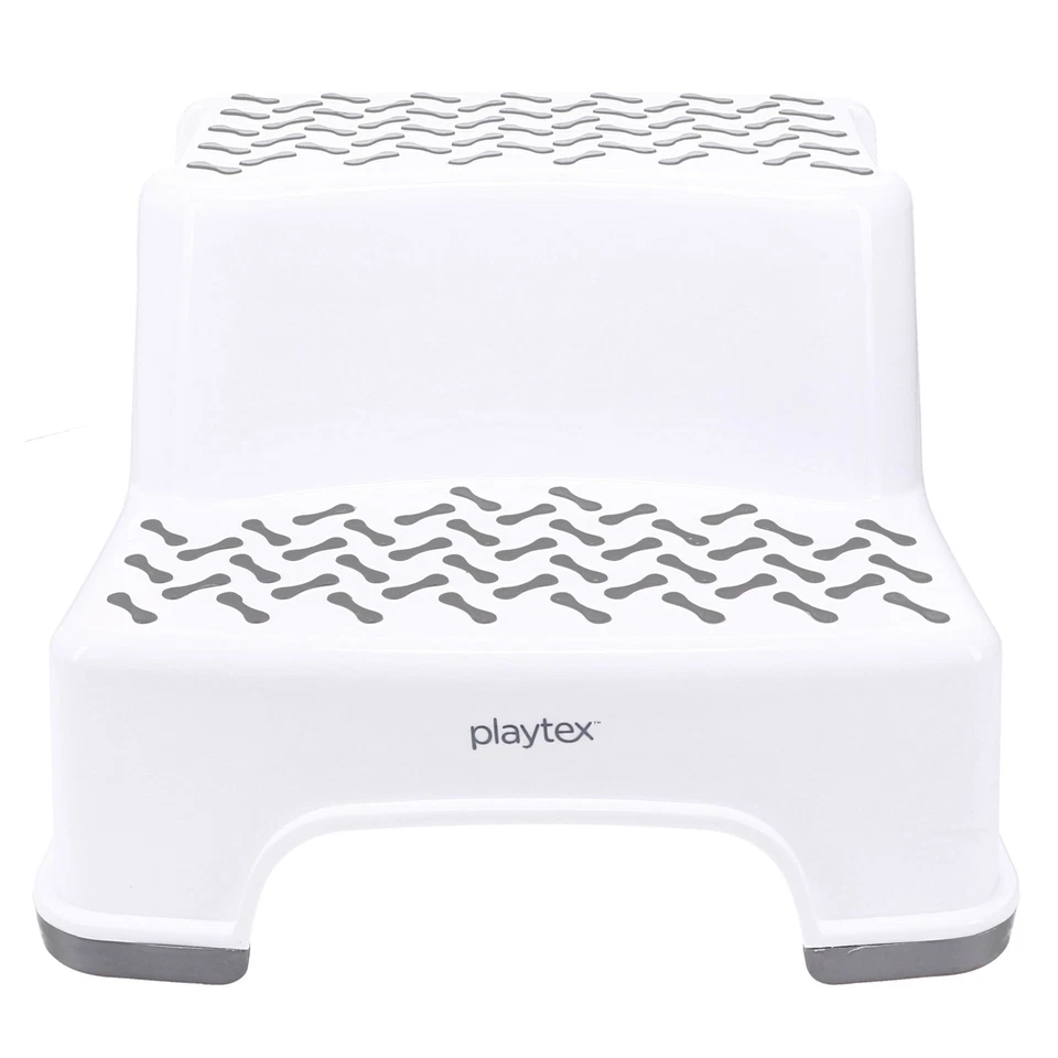 Playtex 2-Tier Step Stool for Kids’ Bathroom and Bedroom, White - Image 1 of 4