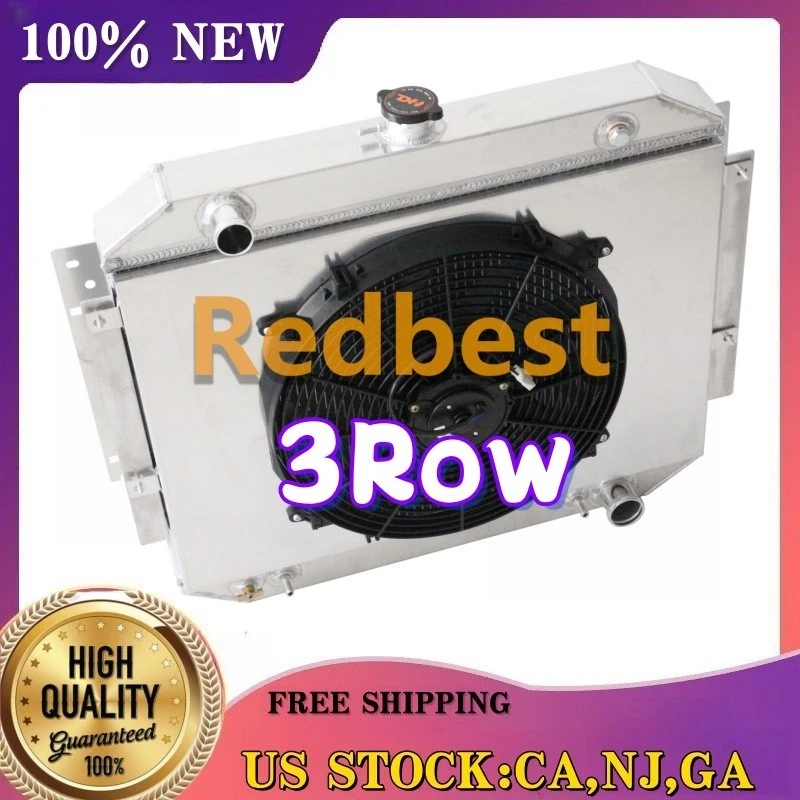 3Row Radiator Fan For 71-78 Dodge D/W D100 Series D150 D200 D300 318 360 400 440 - Image 1 of 4