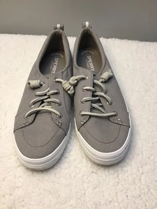 Sperry Schuhe Damen 8 W Spider Seacoast Sneaker grau Stoff Schnürschuhe - Bild 1 von 5